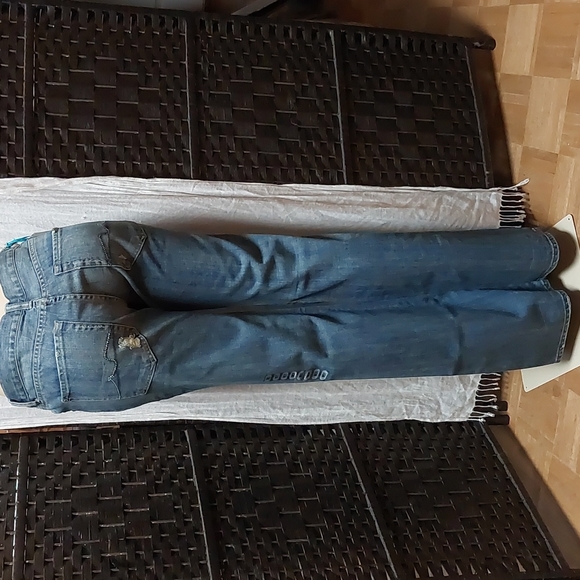 7 For All Mankind Distressed Flare Jeans - Picture 2 of 12